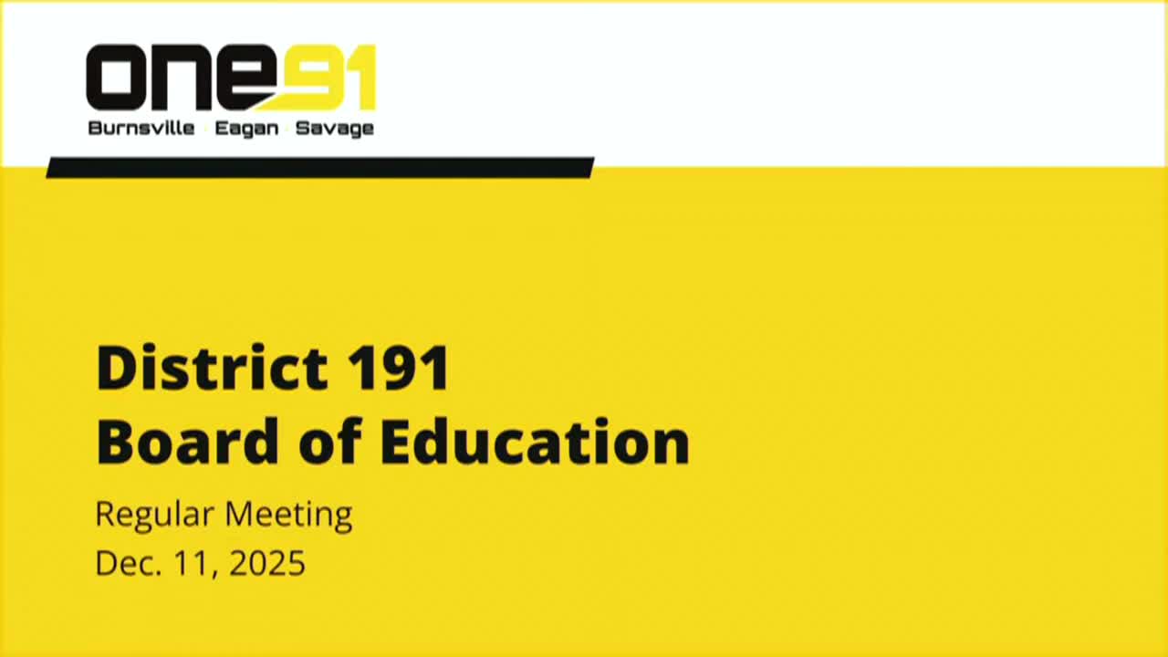 ISD 191 School Board - 12/11/25